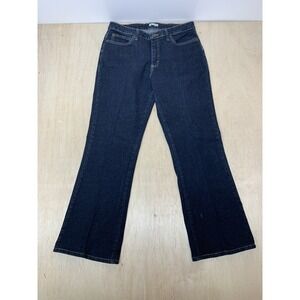 Lee Jeans Womens 12‎ Shirt Lower On The Waist Bootcut Blue Stretch Flap